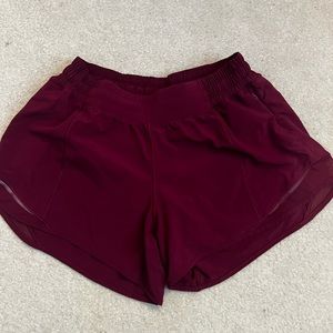Lululemon Hotty Hot shorts - 4” inseam - burgundy wine color
